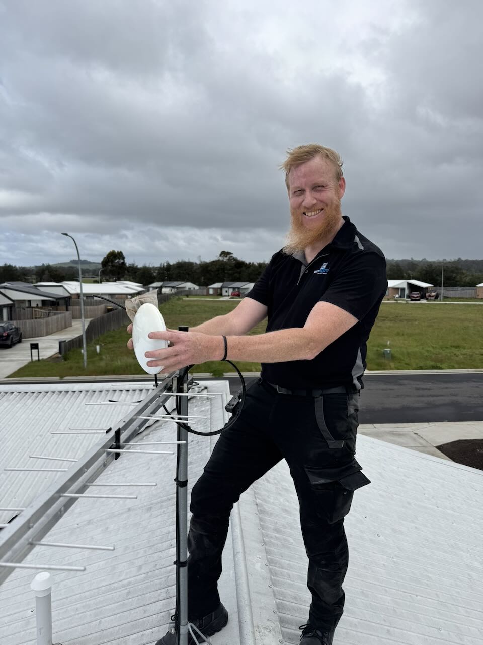 Craig Jones - founder of way south installing an internet radio in wynyard